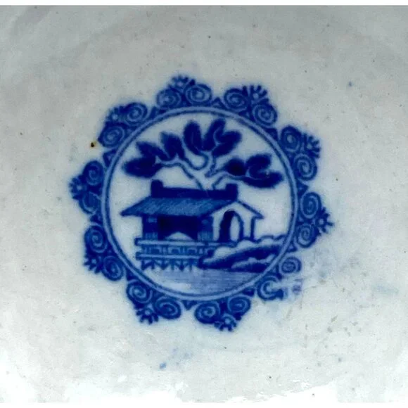 Staffordshire Pearlware Transferware Bowls Blue White late 18th early 19th cent - Picture 5 of 8